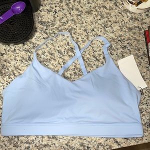 baby blue sports bra